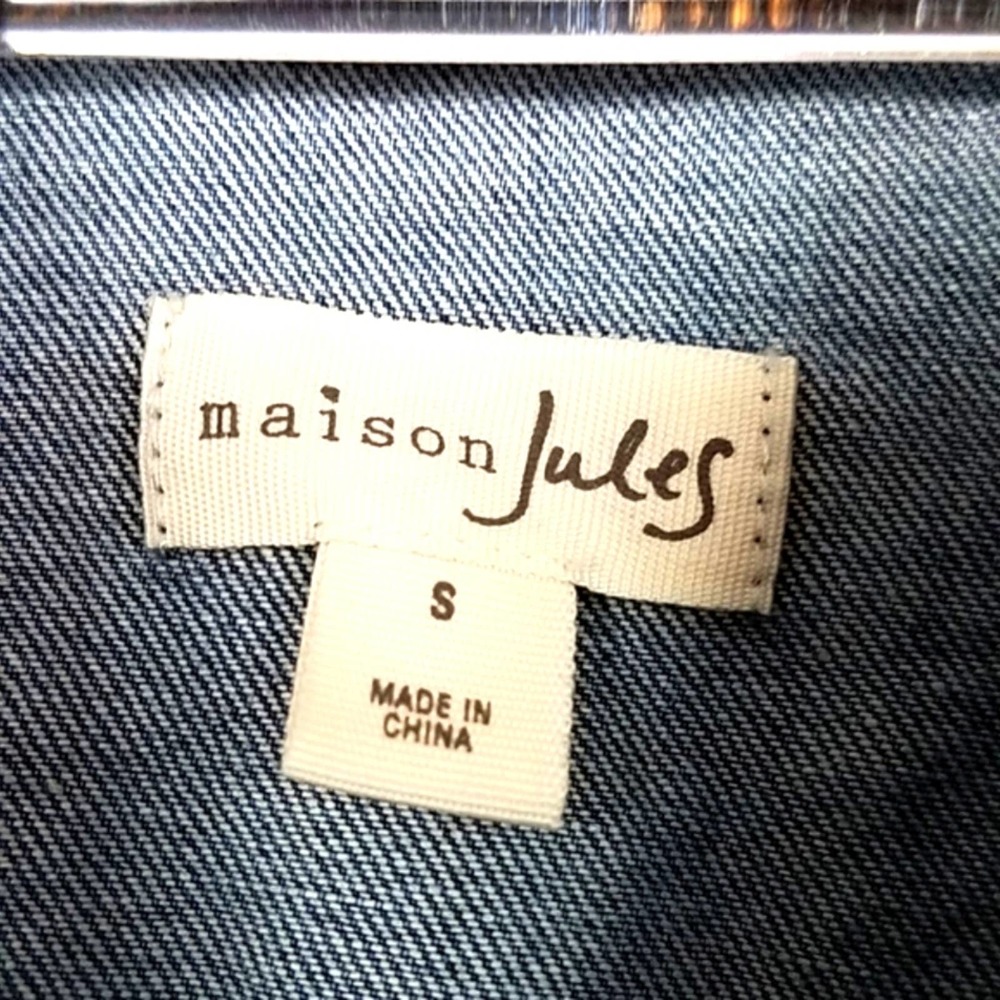 Vintage Maison Jules Denim Jacket Size Small - Picture 4 of 8